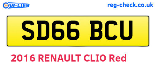 SD66BCU are the vehicle registration plates.