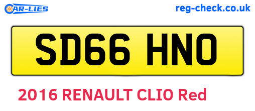 SD66HNO are the vehicle registration plates.