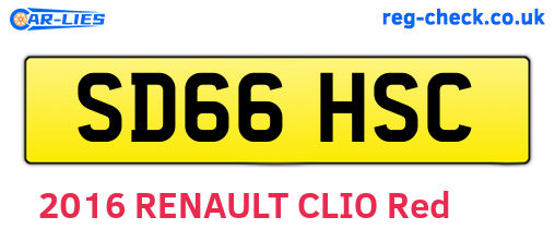 SD66HSC are the vehicle registration plates.