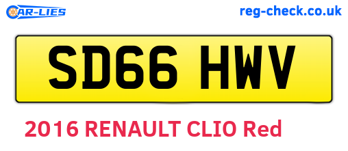 SD66HWV are the vehicle registration plates.