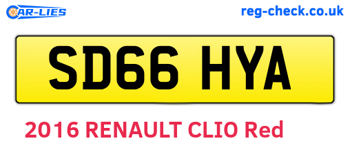 SD66HYA are the vehicle registration plates.