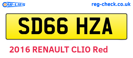 SD66HZA are the vehicle registration plates.