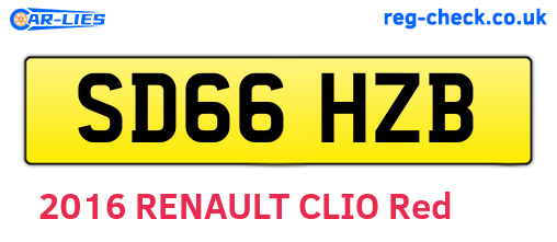 SD66HZB are the vehicle registration plates.
