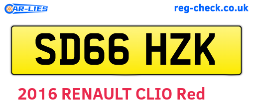 SD66HZK are the vehicle registration plates.