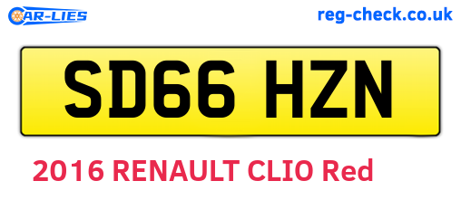 SD66HZN are the vehicle registration plates.