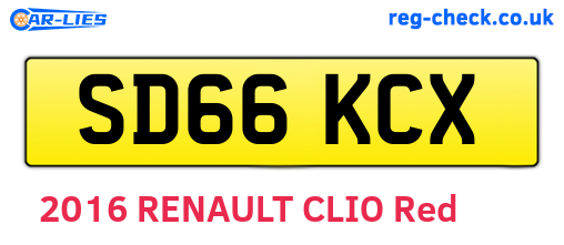 SD66KCX are the vehicle registration plates.
