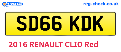 SD66KDK are the vehicle registration plates.