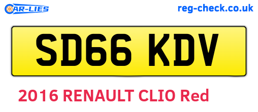 SD66KDV are the vehicle registration plates.