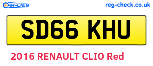 SD66KHU are the vehicle registration plates.