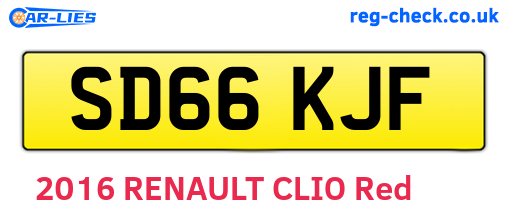 SD66KJF are the vehicle registration plates.