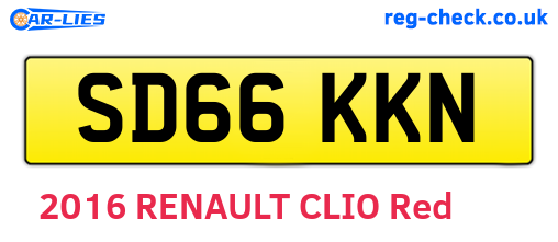 SD66KKN are the vehicle registration plates.