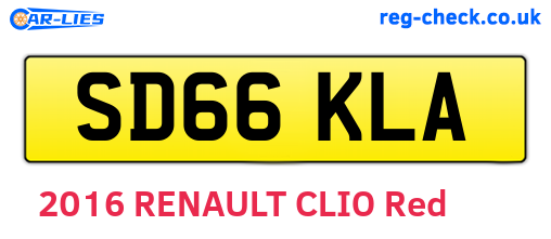 SD66KLA are the vehicle registration plates.