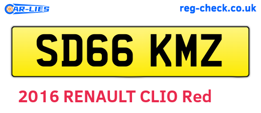 SD66KMZ are the vehicle registration plates.
