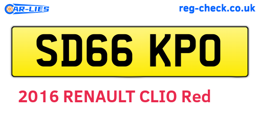 SD66KPO are the vehicle registration plates.