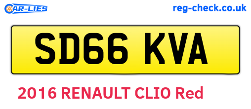 SD66KVA are the vehicle registration plates.