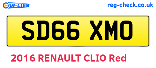 SD66XMO are the vehicle registration plates.