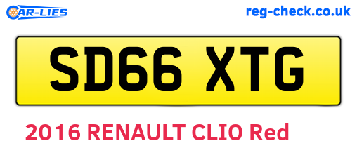SD66XTG are the vehicle registration plates.