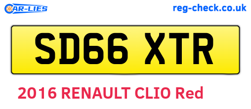 SD66XTR are the vehicle registration plates.