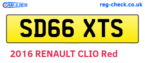 SD66XTS are the vehicle registration plates.