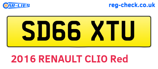 SD66XTU are the vehicle registration plates.