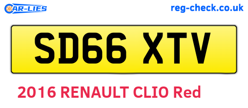 SD66XTV are the vehicle registration plates.