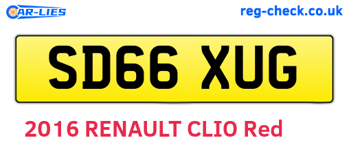 SD66XUG are the vehicle registration plates.