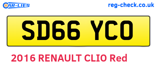 SD66YCO are the vehicle registration plates.