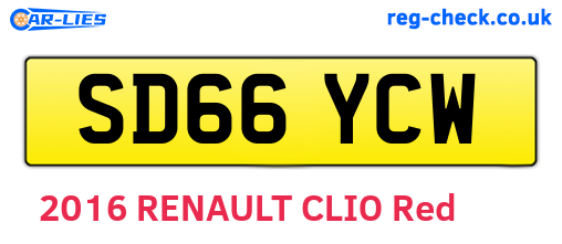 SD66YCW are the vehicle registration plates.