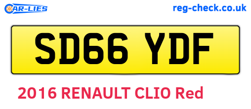 SD66YDF are the vehicle registration plates.