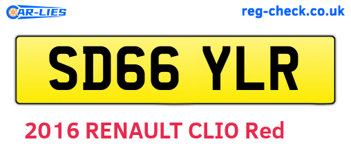SD66YLR are the vehicle registration plates.