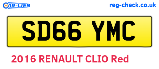 SD66YMC are the vehicle registration plates.