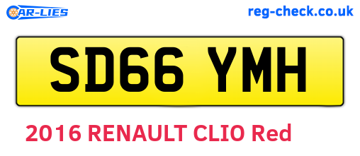 SD66YMH are the vehicle registration plates.