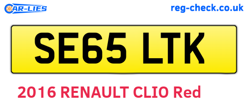 SE65LTK are the vehicle registration plates.