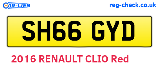 SH66GYD are the vehicle registration plates.