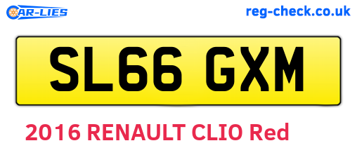SL66GXM are the vehicle registration plates.