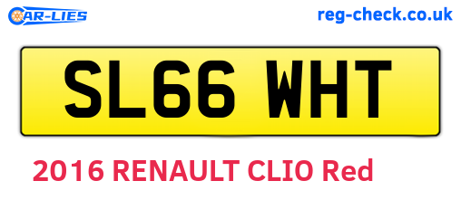 SL66WHT are the vehicle registration plates.