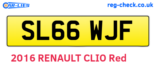 SL66WJF are the vehicle registration plates.