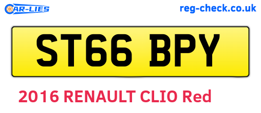 ST66BPY are the vehicle registration plates.