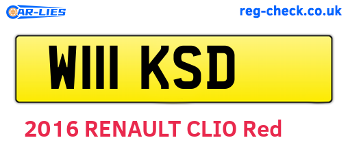 W111KSD are the vehicle registration plates.