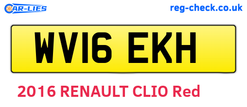 WV16EKH are the vehicle registration plates.