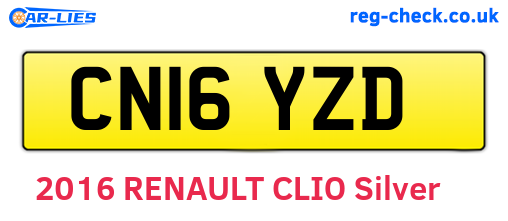 CN16YZD are the vehicle registration plates.
