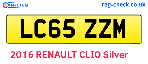 LC65ZZM are the vehicle registration plates.