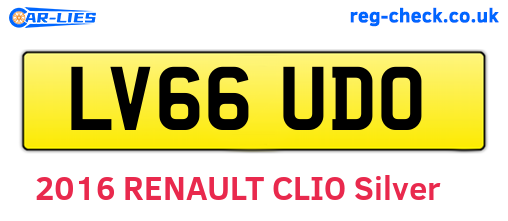 LV66UDO are the vehicle registration plates.