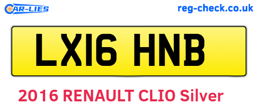 LX16HNB are the vehicle registration plates.