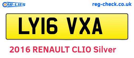 LY16VXA are the vehicle registration plates.