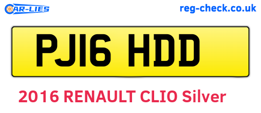 PJ16HDD are the vehicle registration plates.