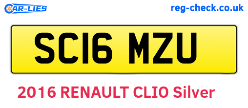 SC16MZU are the vehicle registration plates.