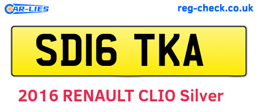 SD16TKA are the vehicle registration plates.