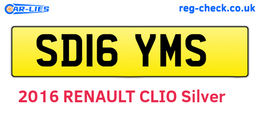 SD16YMS are the vehicle registration plates.