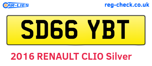 SD66YBT are the vehicle registration plates.